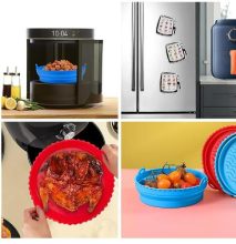 Faltbarer Silikon-Airfryer-Korbeinsatz
