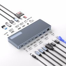 Multiport Desk Docking Station for Laptops