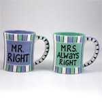 Mr. Right & Mrs. Always Right Hochzeit und Geburtstag Kaffeetasse Gift Set