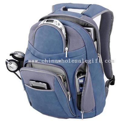Padded crossover shoulder strap with cell phone pocket Backpack