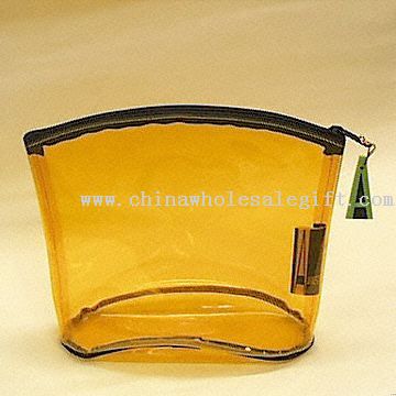 0.5mm gelb transparente PVC-Cosmetic Bag