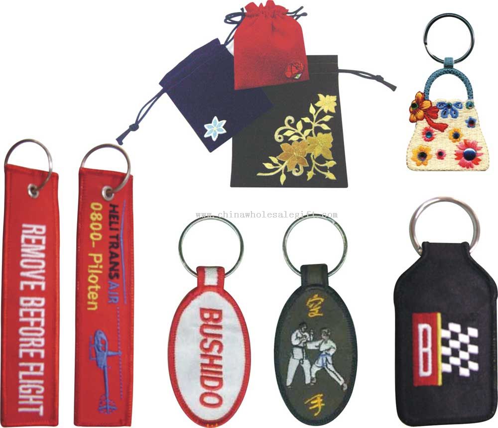 Patch Key Chains and Gift Bags