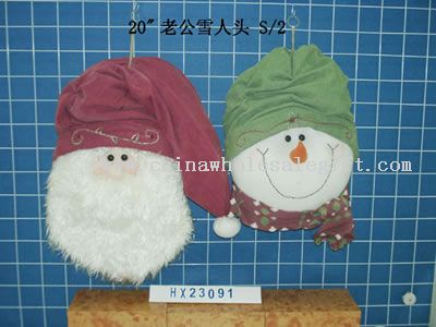 Santa & snowman cap 2/s