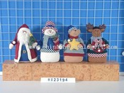 santa ,snowman,bear ,reindeer. 4/s images