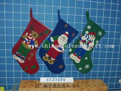 santa&snowman stocking 3/s