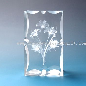 3D Laser Crystal - K9 Optical Crystal Curlicue