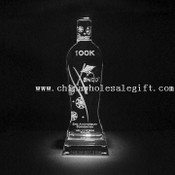 بطری کریستال جایزه بطری کریستال به شکل مجسمه سفالین رنگی images