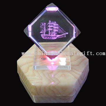 Color Changing Engraved Crystal
