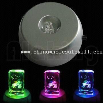 Three LED Flash Crystal Holder