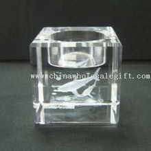Laser-Engraved Crystal Candle Holder images