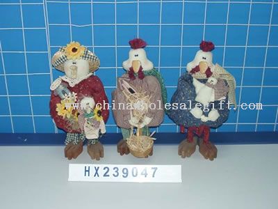 standing chicken with wooden legs 3/s