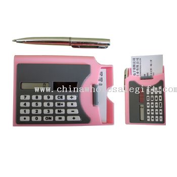 Solar Calculator with Business Card Holder