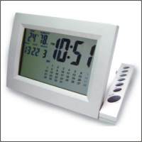 Calendário relógio com termômetro e higrômetro