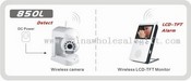 850L 2.4GHz Detect/Alarm Wireless Camera Kit images