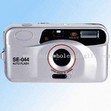 Auto Flash, Compact Auto Wind/Re-wind Camera (35mm) with Electronic Self-Timer