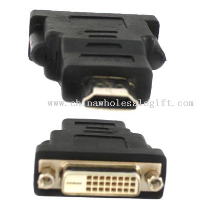 HDMI 19Pin naaras DVI 24 + 1 Pin uros adapteri