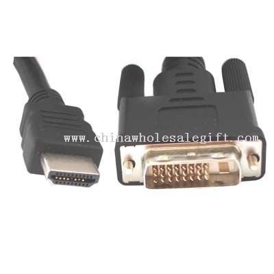HDMI-19Pin mand til DVI 24 + 1 Pin mandlige kabel