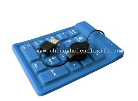18keys waterproof Notebook Keypad with Retractable USB cable