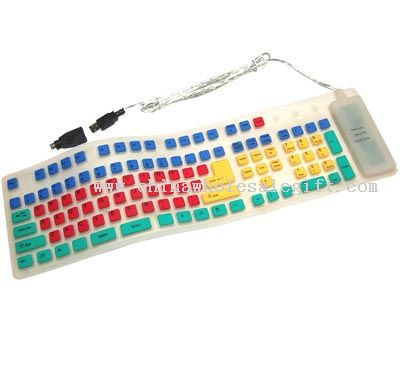 Teclado flexível de cor