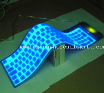 Pełnowymiarowa klawiatura elastycznego oświetlenia