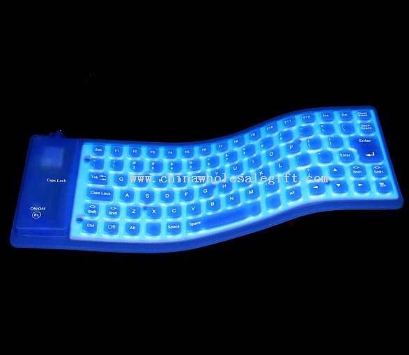 mini størrelse belysning fleksibelt tastatur