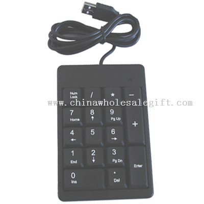 USB numeric keyboard with 17 keys
