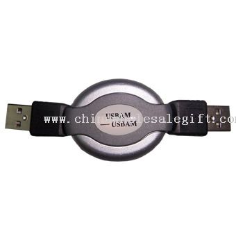 USB AM to AM Retractable cable