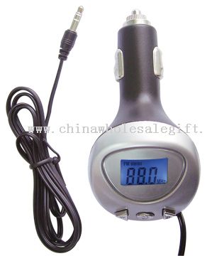 FM transmitter for MP3 CD/DVD, MD playing and FM radio