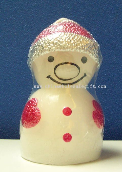 Kis hó ember alakú gyertya