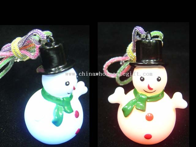 snow man necklace with 7 changing color