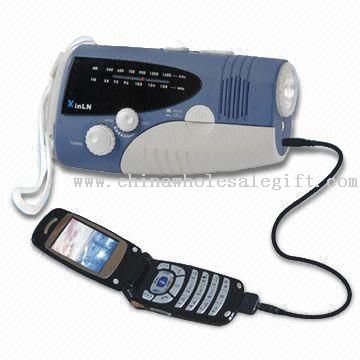 Portable Radio with Dynamo Flashlight