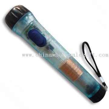 recharge battery Water-resistant Flashlight with Semi-transparent Body