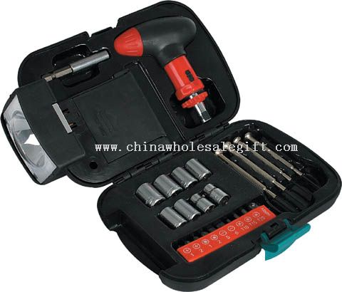 24 pcs tools Tool Box With Light