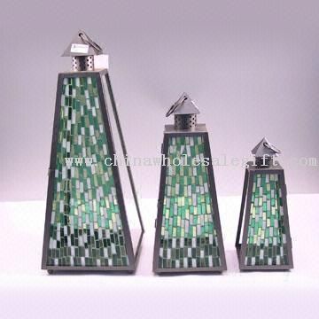 Hanging Mosaic Glass Lamps