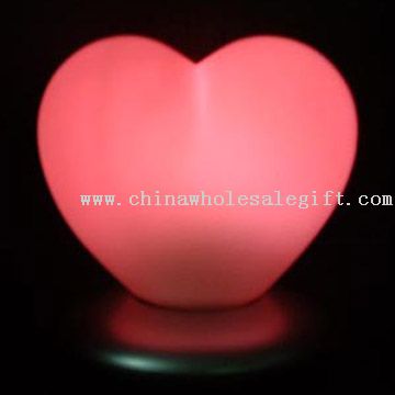 Enkelt LED Color ændre Heart Light med opladeenhed