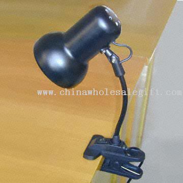 Polished Clip Lamp with Adjustable Head and Powder Coating