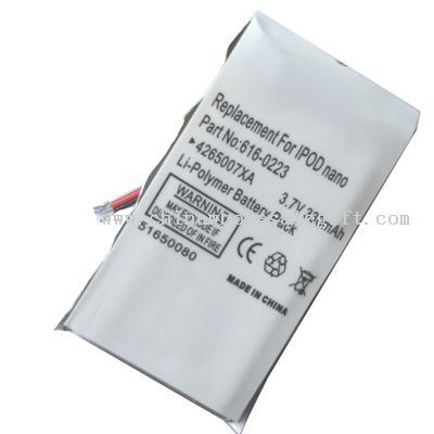 Replacement Battery Pack for Ipod Nano