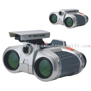 Spy night scope with pop-up spotlight