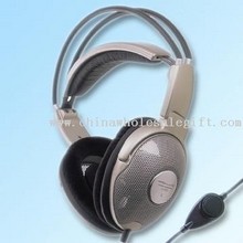 Open-Air Stereo Headphone with Leatherette Headband and Cushion images