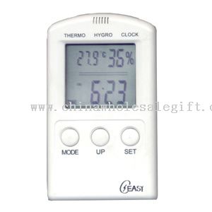 Hygro-termometer med klokke