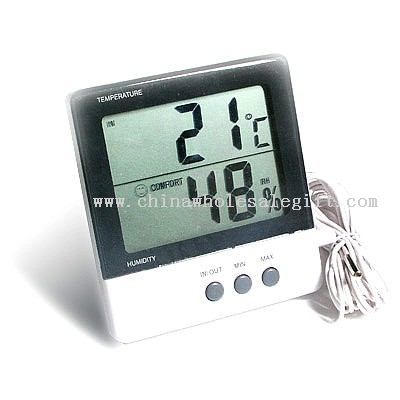 Hygro-Thermometer mit großem Bildschirm
