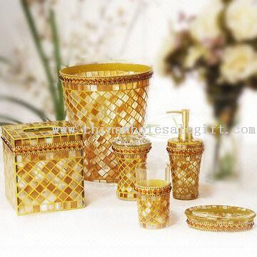 Mosaic Glass Bathroom Set