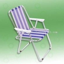 Printemps chaise pliable avec tissu bleu et blanc images