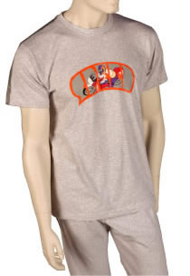 Kurze Ärmel Jersey T-shirt mit Rundhalsausschnitt