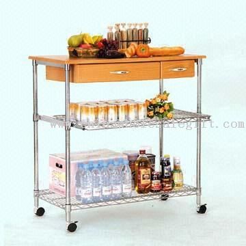 Easy-to-Assemble Kitchen Trolley