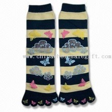 Childrens Knitted Striped Toe Socks images