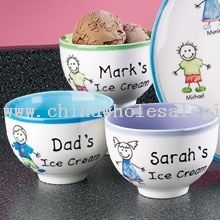 Familia helado tazones personalizados