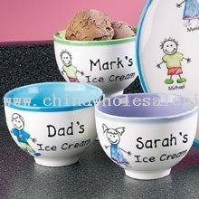 Personalized Family Ice Cream Bowls images
