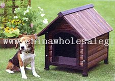 بيت الكلب الخشبي