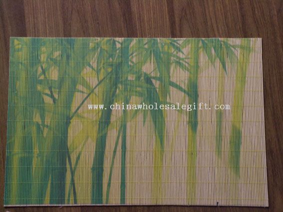 pritned bamboo meal mat